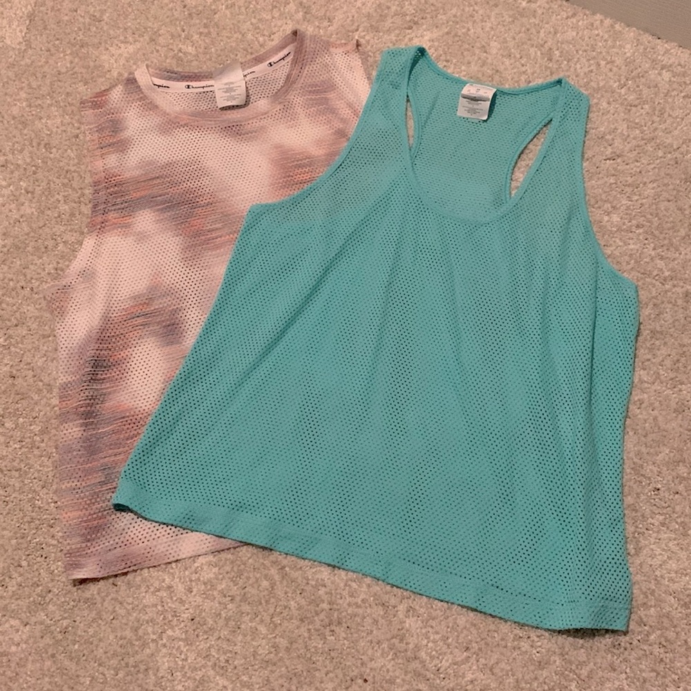 Two champion womens mesh tank tops, size medium